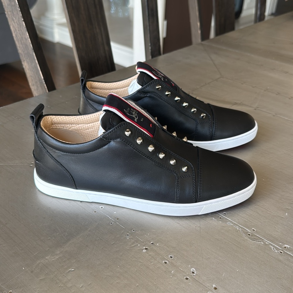 Christian Louboutin fav fique black vontade men’s sneaker trainer flat sz 42